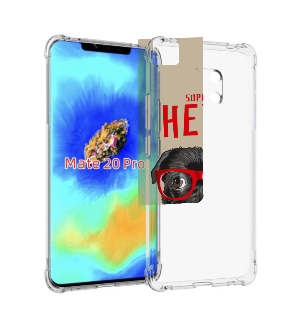 

Чехол MyPads Герой-PUG для Huawei Mate 20 Pro/Mate 20 RS 6.39, Прозрачный, Tocco