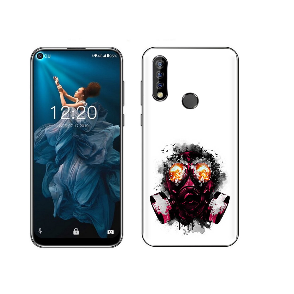 

Чехол MyPads Tocco для Oukitel C17 Pro красный противогаз, Прозрачный, Tocco