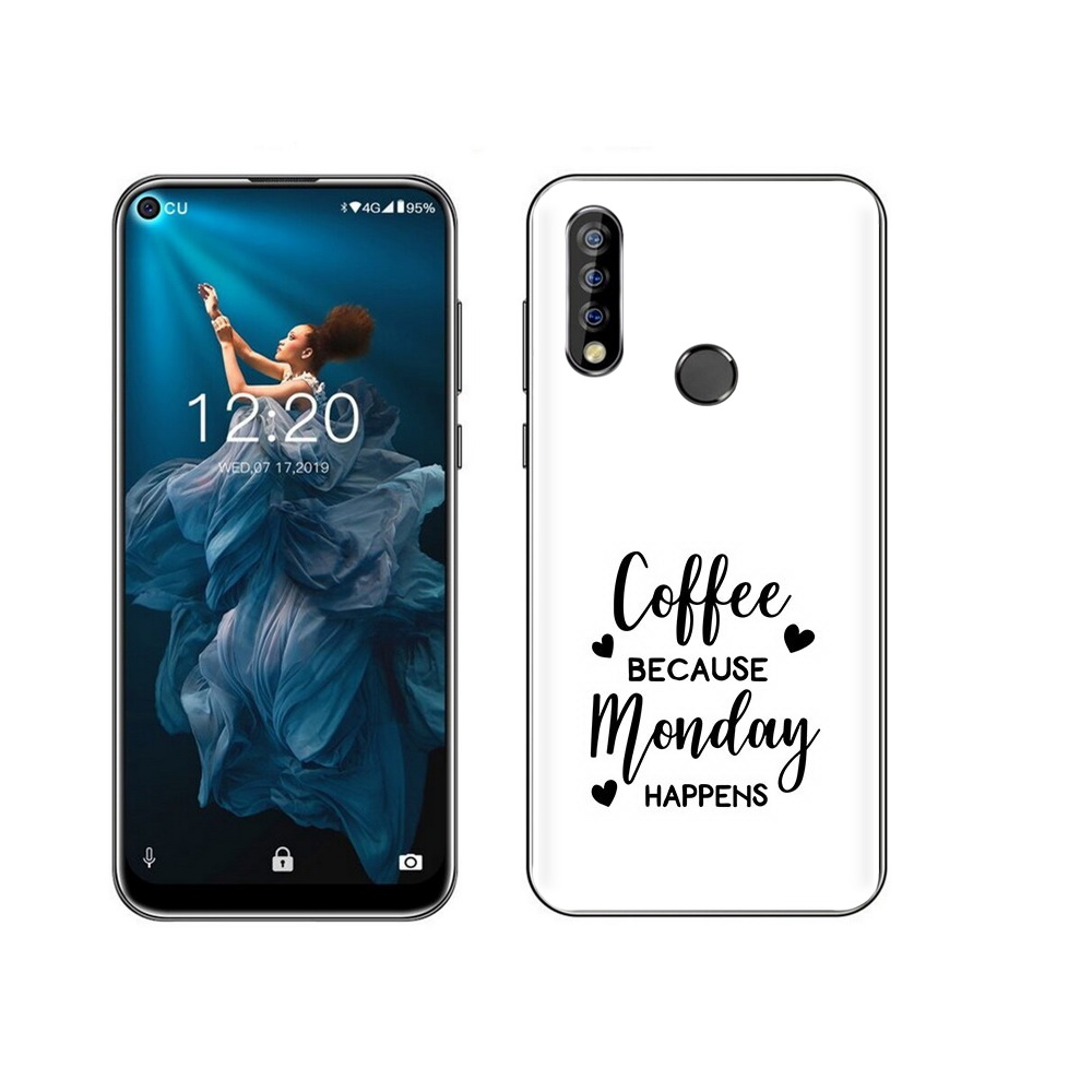 

Чехол MyPads Tocco для Oukitel C17 Pro кофе и понедельник стал счастливым, Прозрачный, Tocco