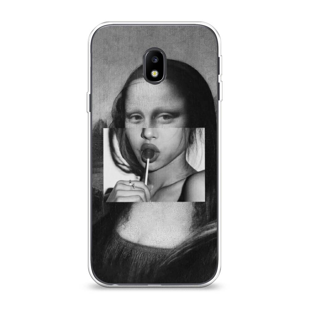 

Чехол Awog на Samsung Galaxy J3 2017 / Самсунг J3 2017 "Mona Lisa sucking lollipop", Серый, 22550-9
