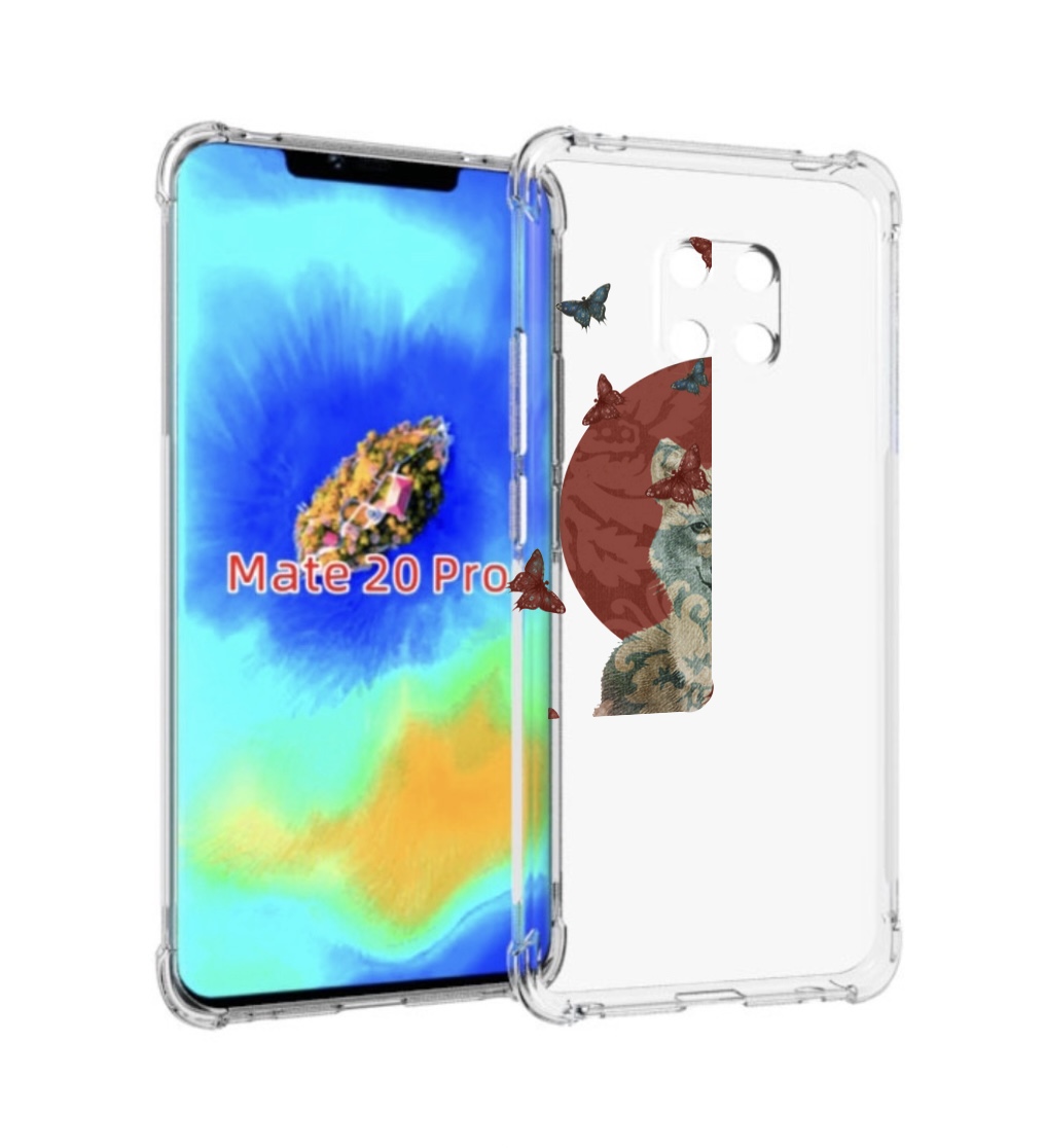 

Чехол MyPads Волчица с бабочками для Huawei Mate 20 Pro/Mate 20 RS 6.39, Прозрачный, Tocco