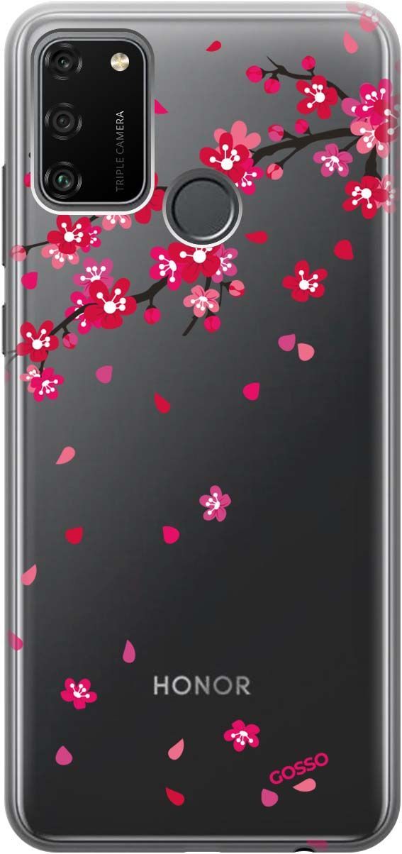 

Силиконовый чехол на Honor 9A с 3D принтом "Sakura" прозрачный, Прозрачный;коричневый, 174