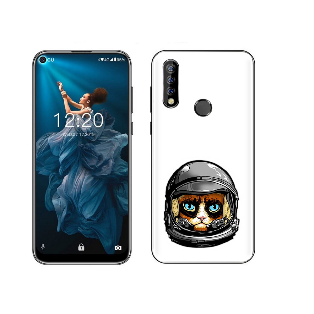 

Чехол MyPads Tocco для Oukitel C17 Pro кот космонавт, Прозрачный, Tocco