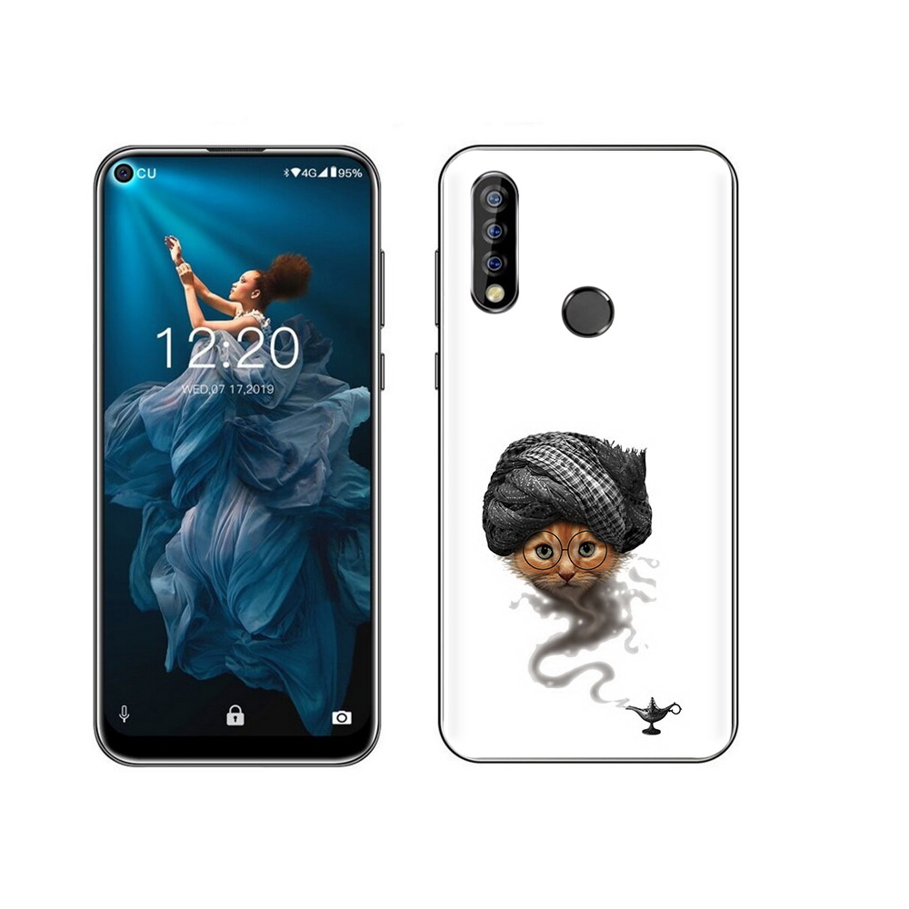 

Чехол MyPads Tocco для Oukitel C17 Pro кот джин, Прозрачный, Tocco