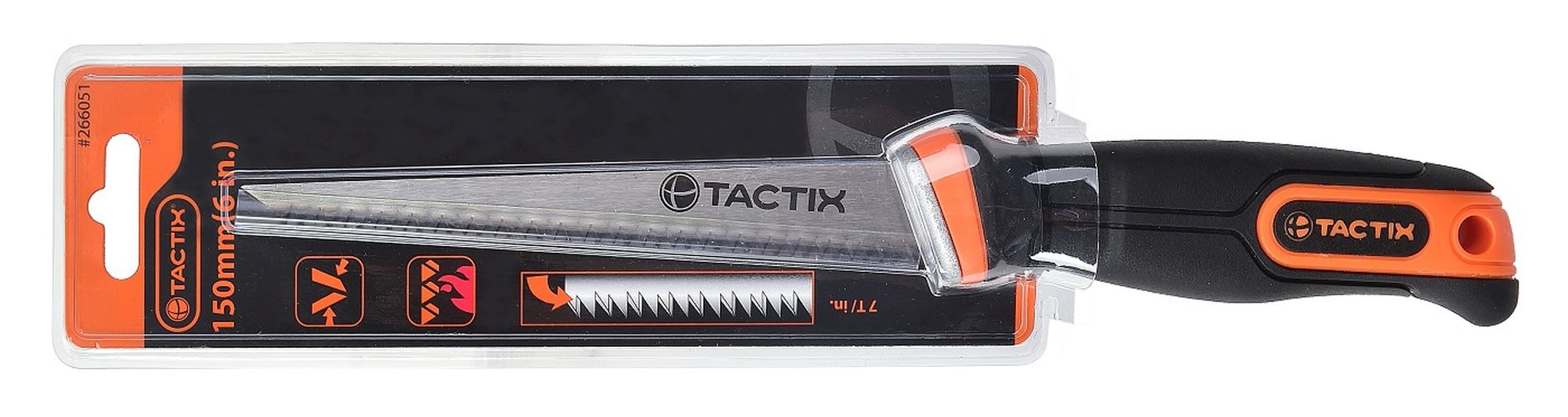 Ножовка выкружная TACTIX 266051 150 мм по гипсокартону выкружная ножовка по гипсокартону сибин