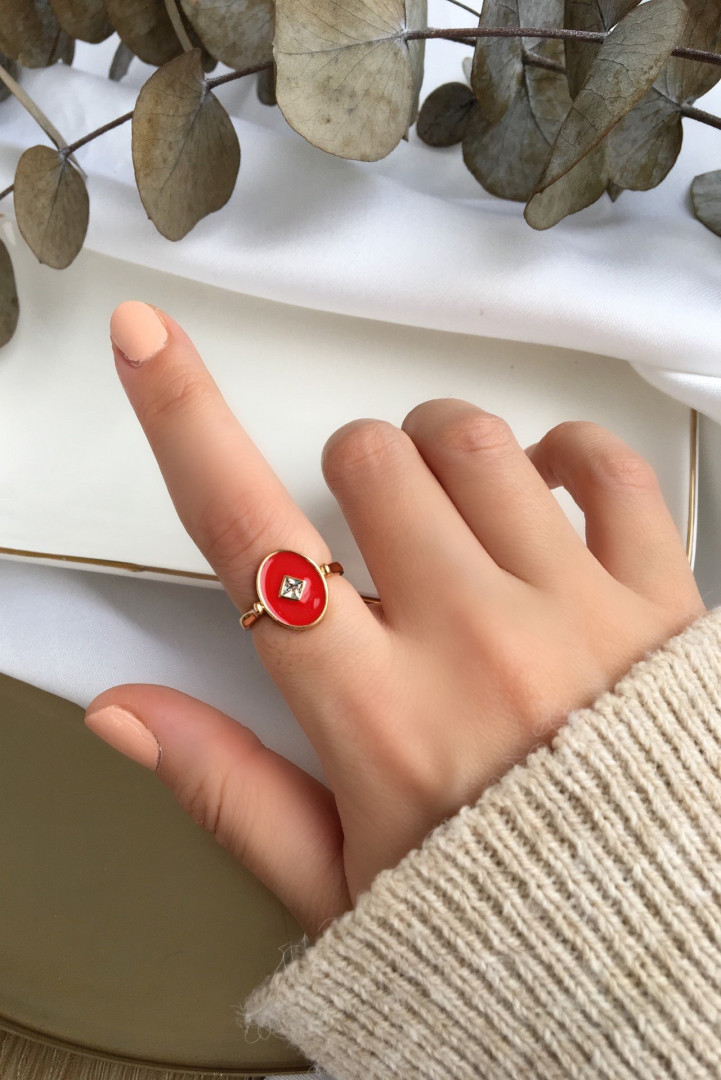 

Кольцо из латуни с эмалью My Joyas Design JY593 (доставка из-за рубежа), JY593