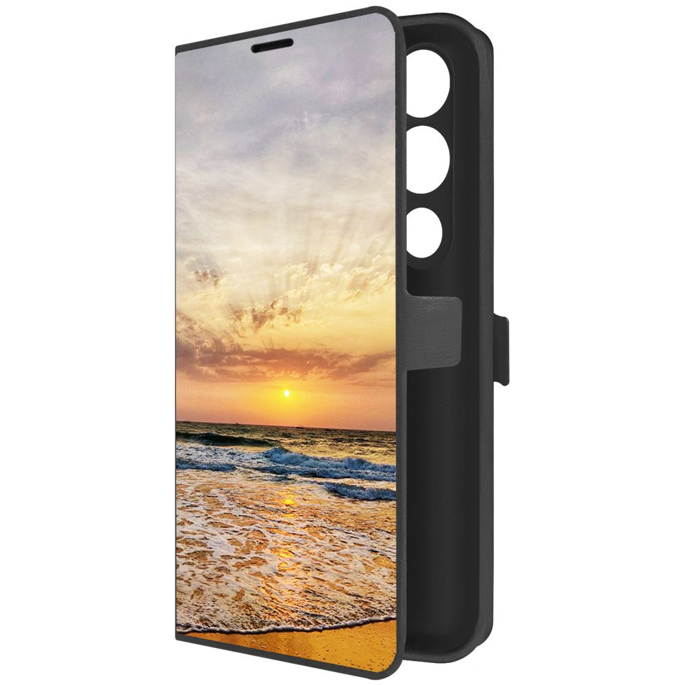 

Чехол-книжка Krutoff Eco Book для TECNO Pova 4 Pro Индия, Пляжи Гоа (черный)