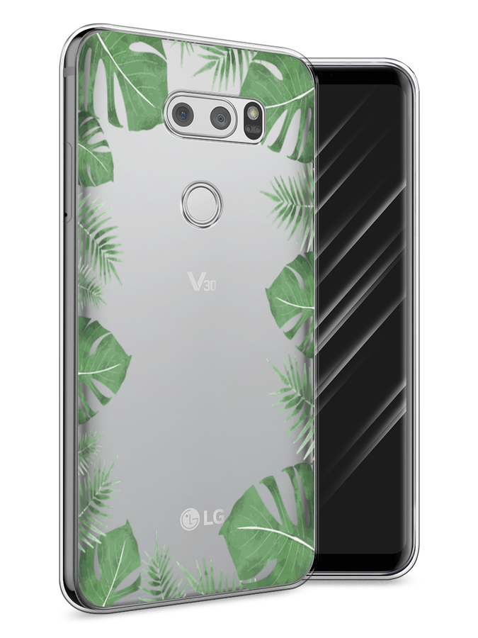 

Чехол Awog на LG V30 "Листья папоротника рамка", Зеленый, 83050-8