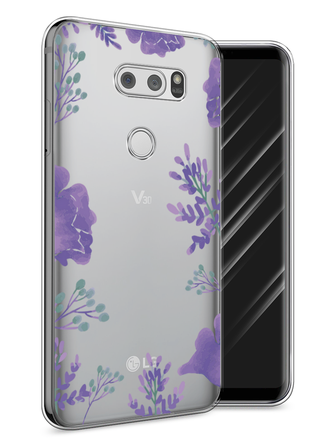 

Чехол Awog на LG V30 "Сиреневая цветочная рамка", Прозрачный;фиолетовый, 83050-8