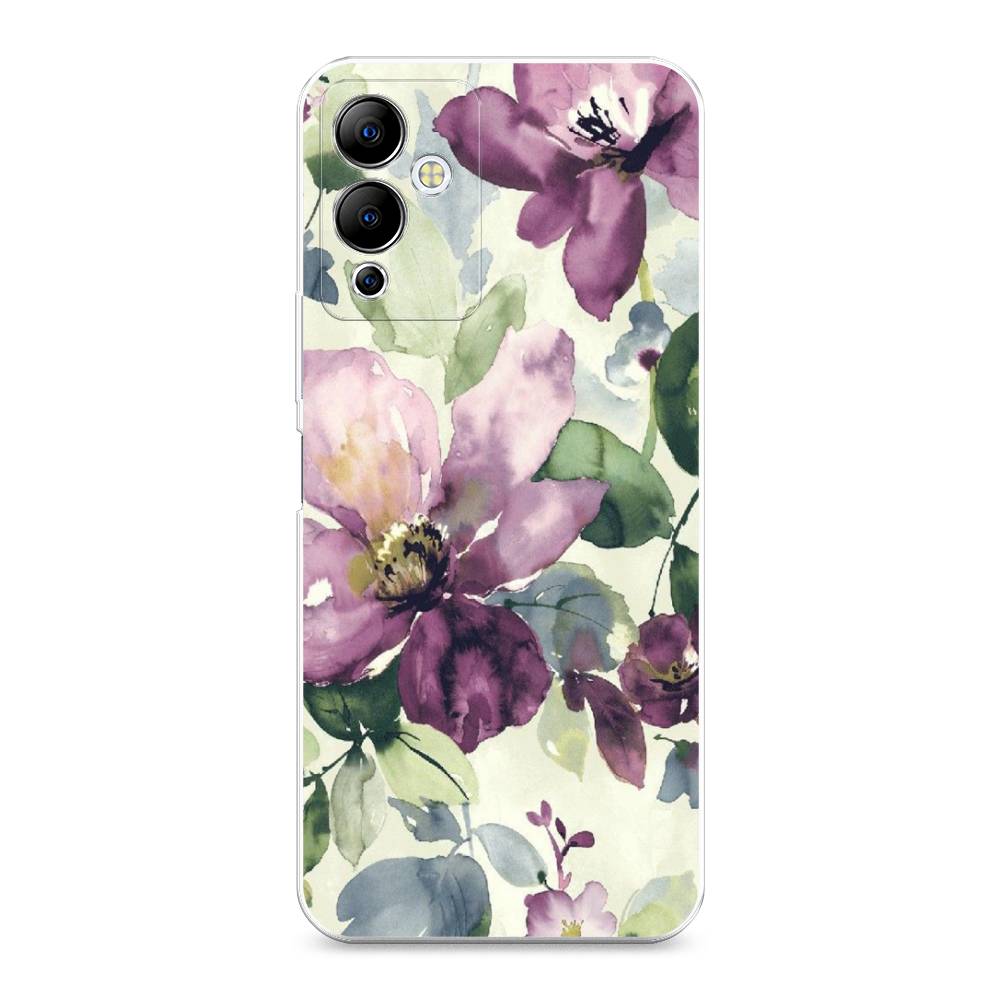 

Чехол Awog на Infinix Note 12i "Сиреневые цветы-акварель", 3102050-10