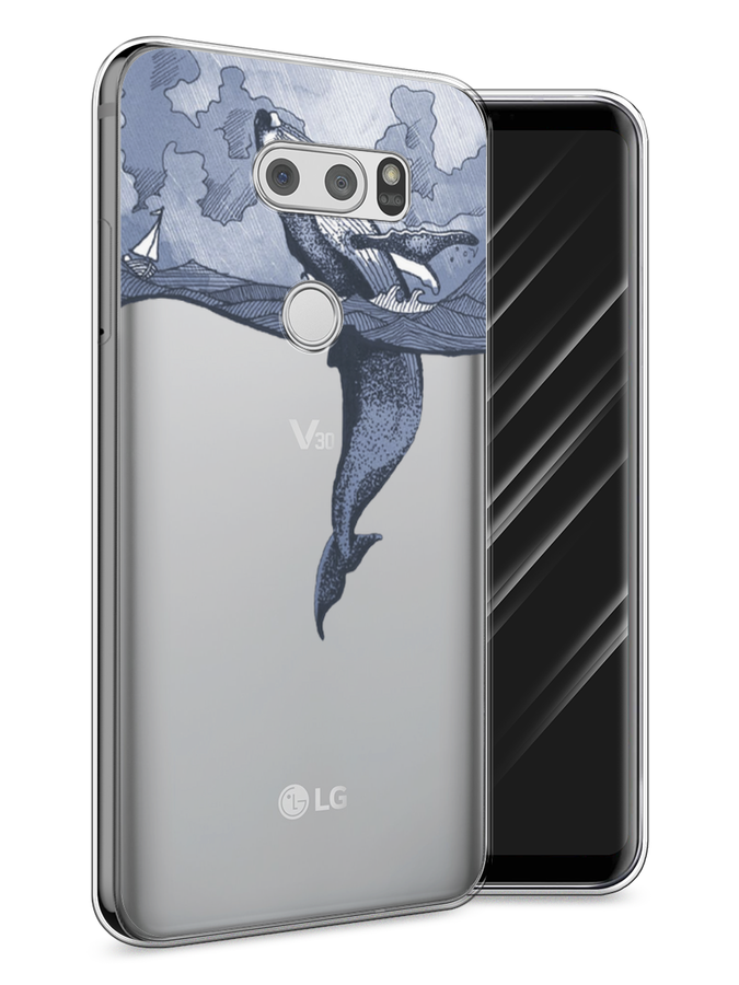 

Чехол Awog на LG V30 "Два измерения", Голубой;черный;прозрачный, 83050-7