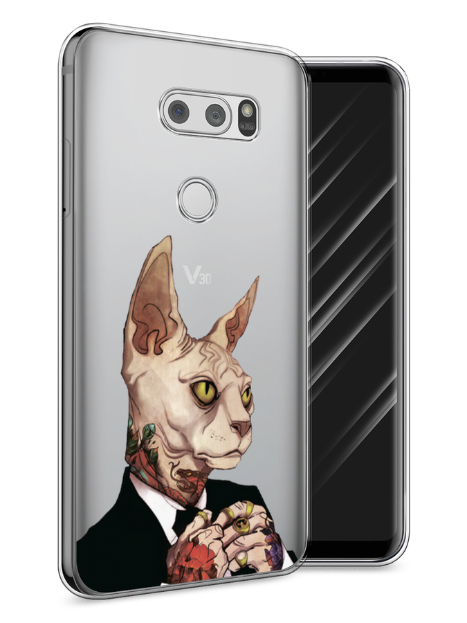

Чехол Awog на LG V30 "Татуированный сфинкс", Бежевый;черный;красный, 83050-7
