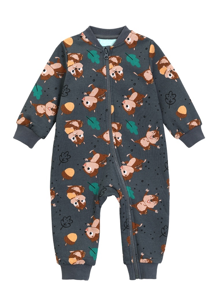 

Комбинезон детский Kari Baby AW24B062, графитовый, 80, Серый, 234391