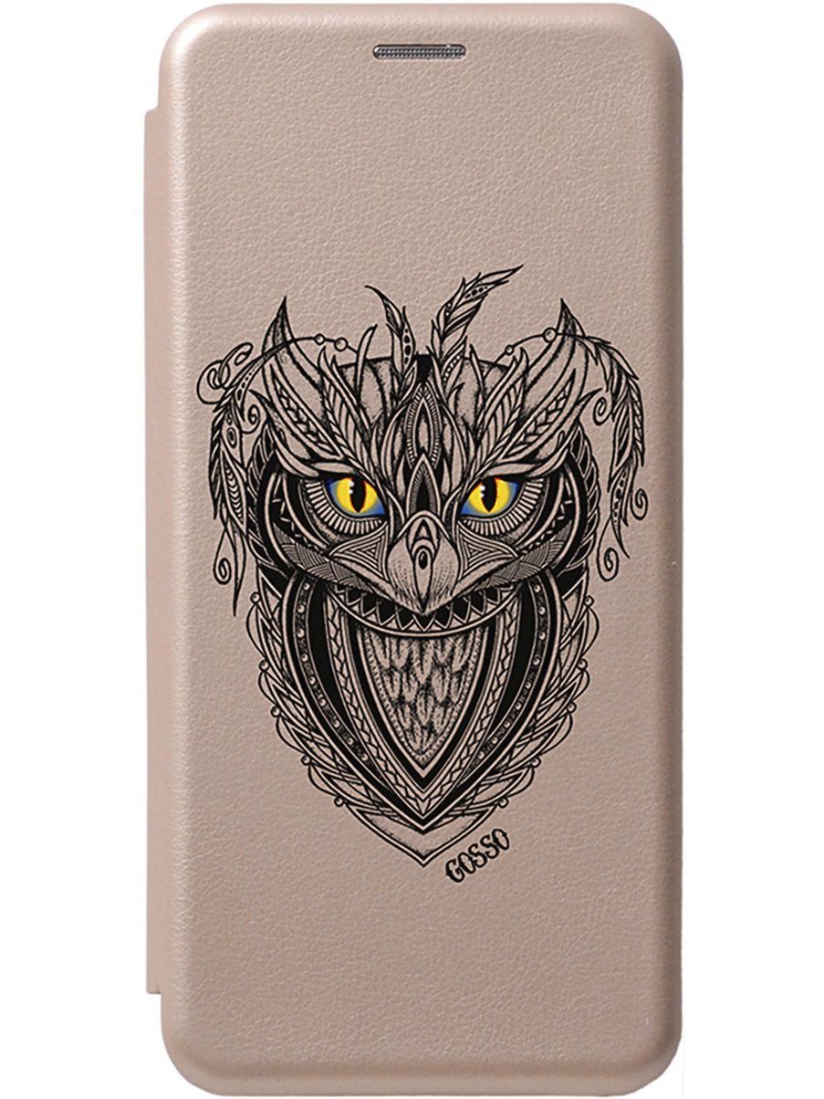 

Чехол-книжка на Honor 9 Lite с 3D принтом "Grand Owl" золотой, Золотистый;желтый, 0