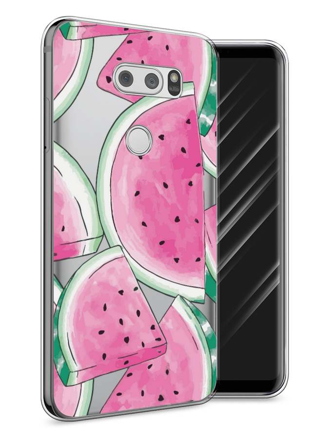 

Чехол Awog на LG V30 "Акварельные арбузы", Зеленый;белый;розовый, 83050-10