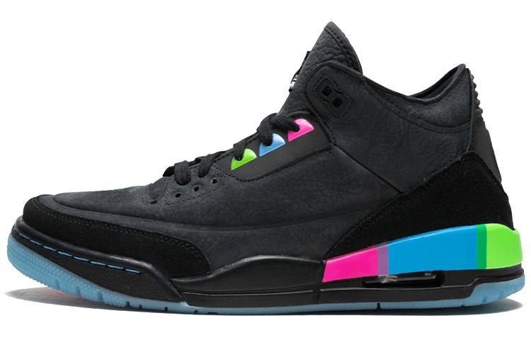 

Кеды унисекс Jordan Air Jordan 3 Retro Quai54 2018 черные 44.5 EU, Черный, Air Jordan 3 Retro Quai54 2018