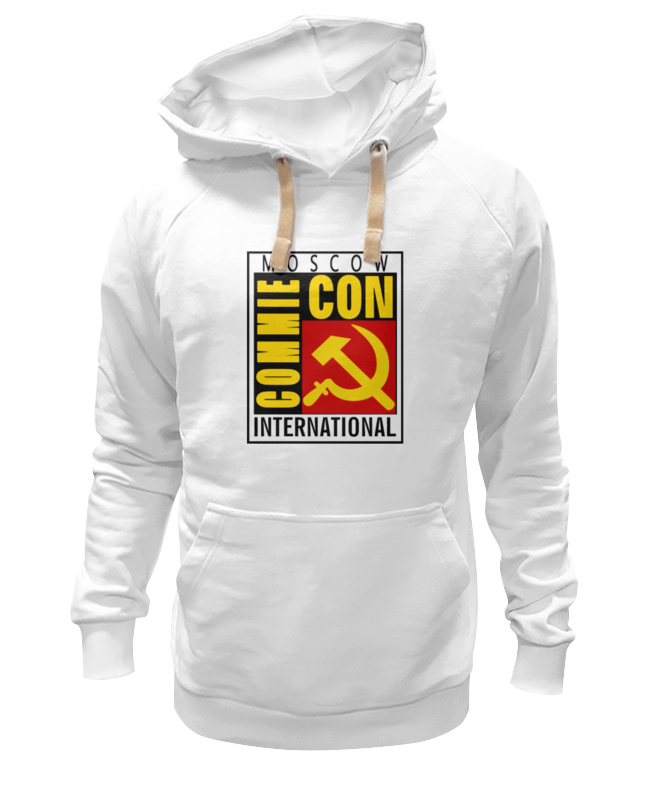 

Толстовка унисекс Printio Moscow commie con белая 3XL, Белый, Moscow commie con