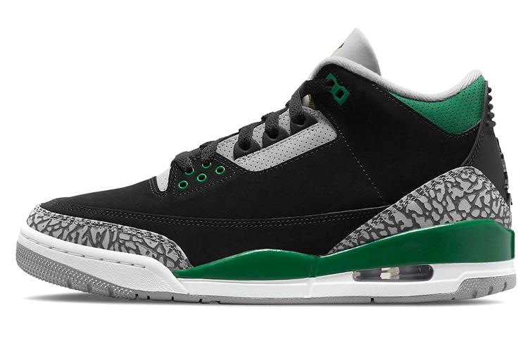

Кеды унисекс Jordan Air Jordan 3 retro pine green черные 40.5 EU, Черный, Air Jordan 3 retro pine green