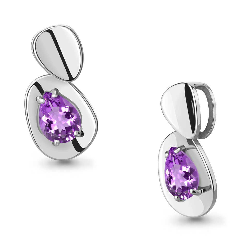 

Кулон из серебра с аметистом Aquamarine Aquamarine 2534804_925_р, 2534804_925_р