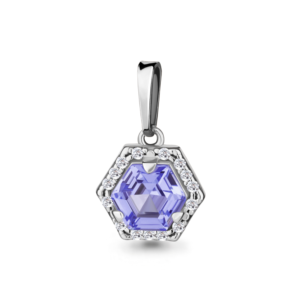 

Кулон из серебра с фианитом Aquamarine Aquamarine 25347603А_925_р, 25347603А_925_р