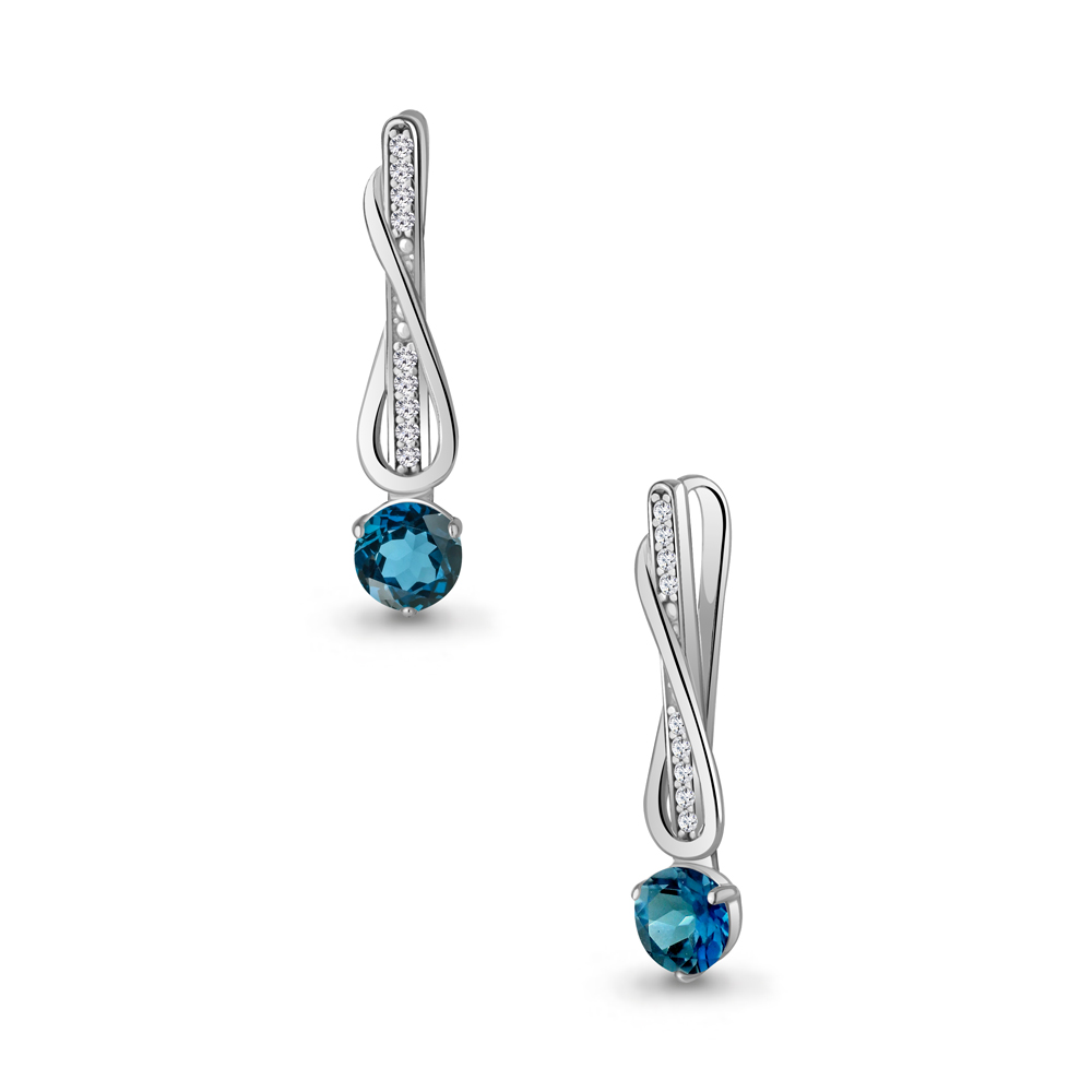 

Кулон из серебра с топазом\фианитом Aquamarine Aquamarine 2534008А_925_р, 2534008А_925_р