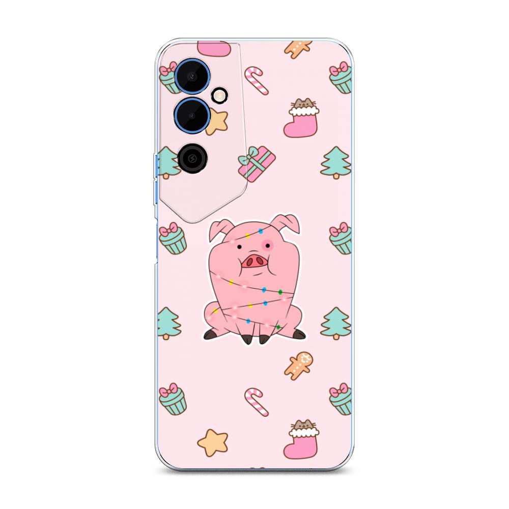 

Чехол для Tecno Pova Neo 2 "Розовая свинка", Розовый;зеленый, 302450-5