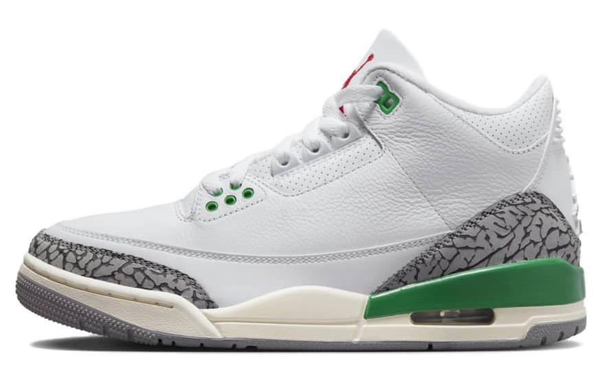 

Кеды унисекс Jordan Air Jordan 3 Retro Lucky Green белые 43 EU, Белый, Air Jordan 3 Retro Lucky Green