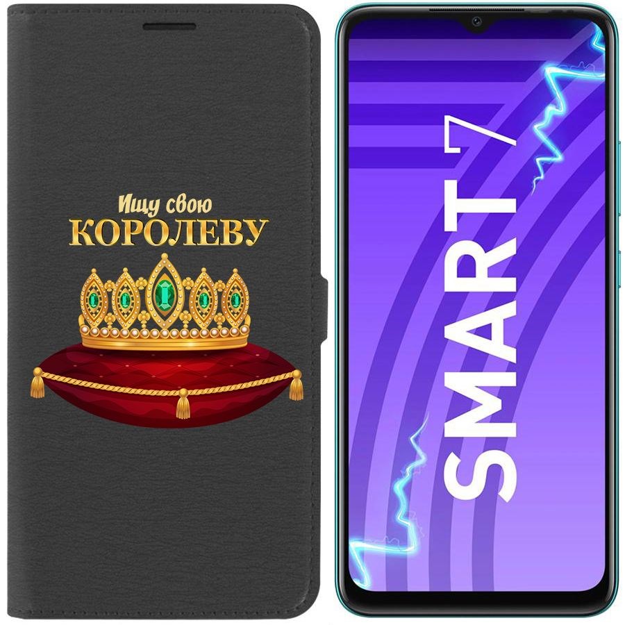 

Чехол-книжка Krutoff Eco Book для Infinix Smart 7 Ищу свою Королеву (черный)