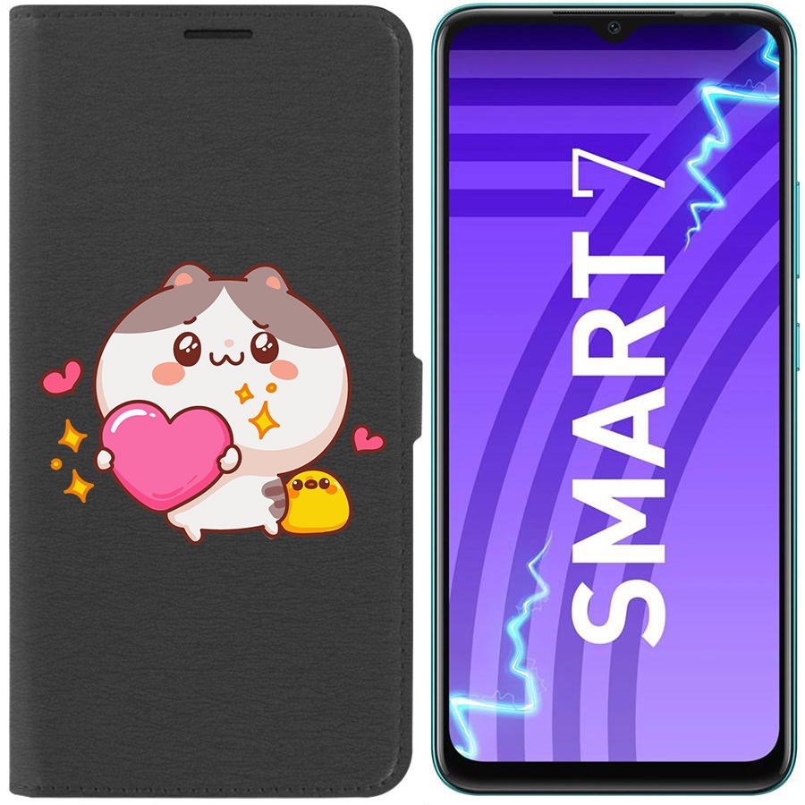 

Чехол-книжка Krutoff Eco Book для Infinix Smart 7 Сердце для тебя (черный)