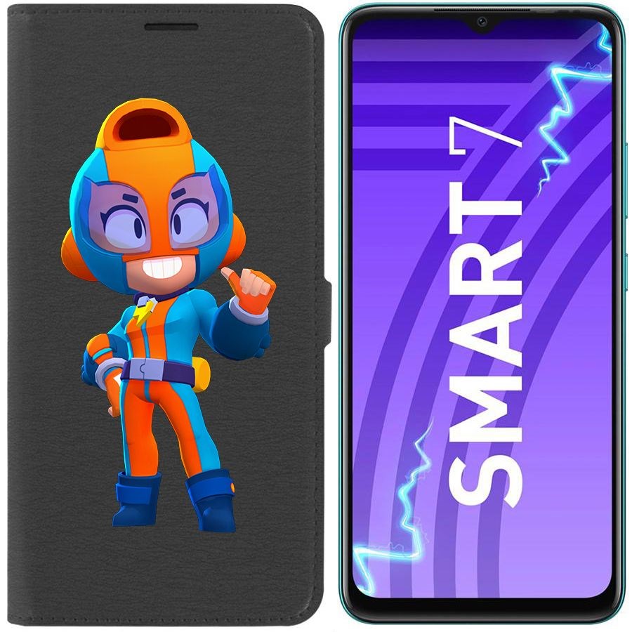 

Чехол-книжка Krutoff Eco Book для Infinix Smart 7 Brawl Stars-GT Макс (черный)