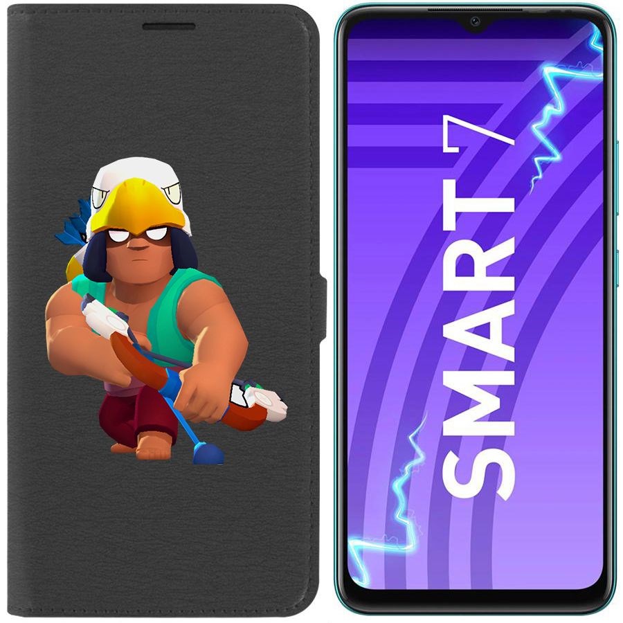 

Чехол-книжка Krutoff Eco Book для Infinix Smart 7 Brawl Stars-Бо (черный)