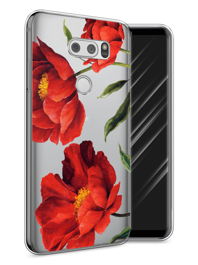 

Чехол Awog на LG V30 "Красные маки", Красный, 83050-8