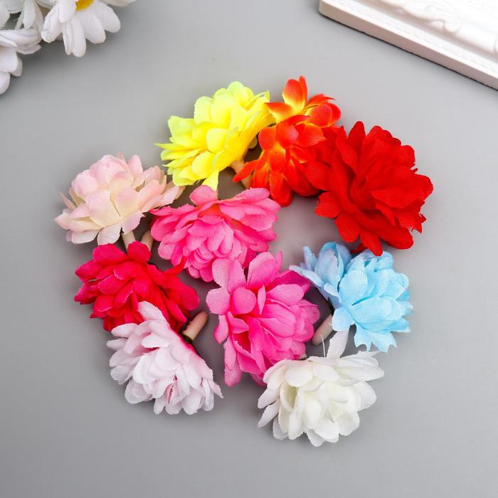 фото Цветы для декорирования "пион" набор 10 шт микс 3,5х3,5 см арт узор