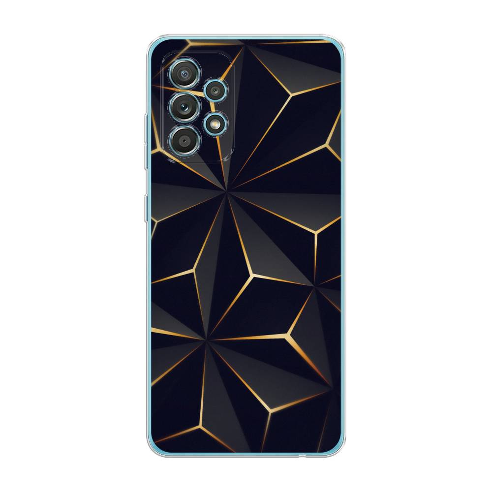 

Чехол на Samsung Galaxy A33 5G "Черные полигоны", Золотистый;черный, 2104450-3
