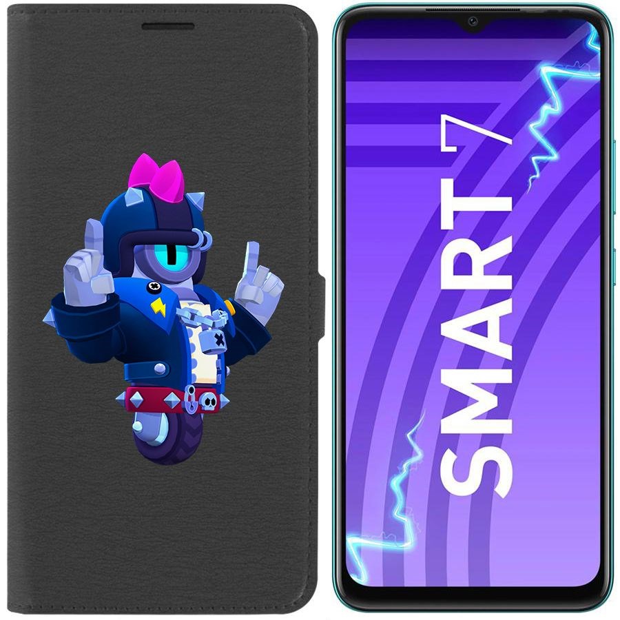

Чехол-книжка Krutoff Eco Book для Infinix Smart 7 Brawl Stars-Дикий Сту (черный)