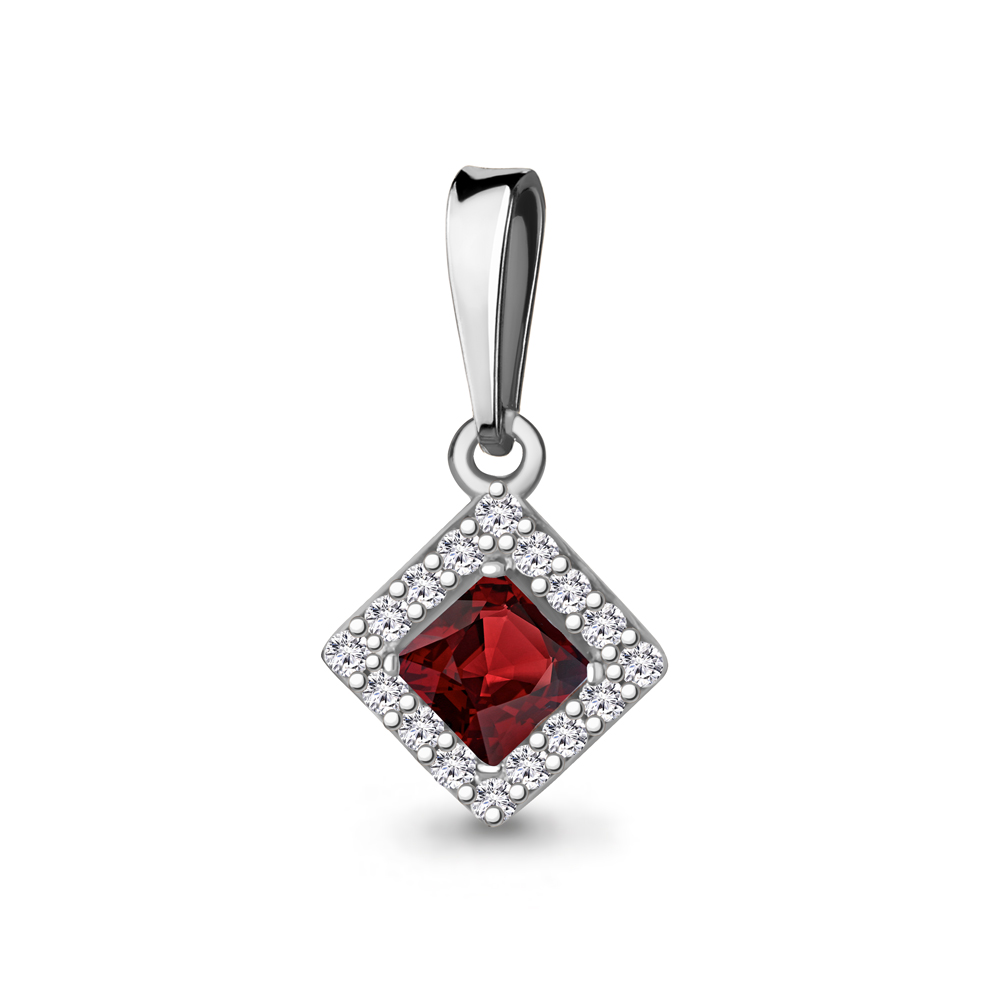 

Кулон из серебра с гранатом Aquamarine Aquamarine 2533403А_925_р, 2533403А_925_р