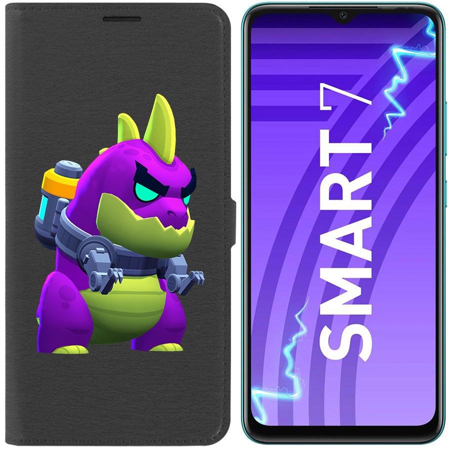 

Чехол-книжка Krutoff Eco Book для Infinix Smart 7 Brawl Stars-Мегамонстр (черный)