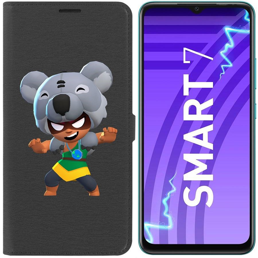 

Чехол-книжка Krutoff Eco Book для Infinix Smart 7 Brawl Stars-Нита Коала (черный)