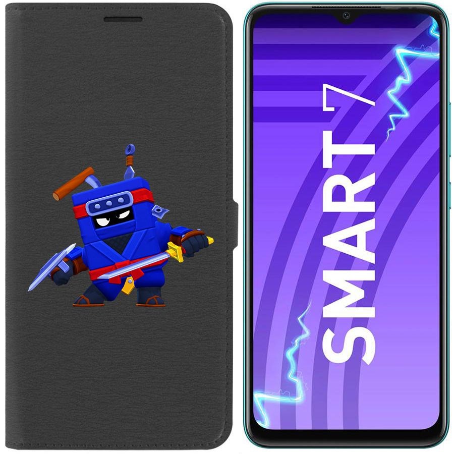 

Чехол-книжка Krutoff Eco Book для Infinix Smart 7 Brawl Stars-Ниндзя Эш (черный)
