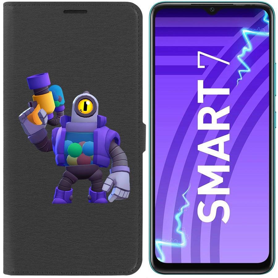

Чехол-книжка Krutoff Eco Book для Infinix Smart 7 Brawl Stars-Рико (черный)