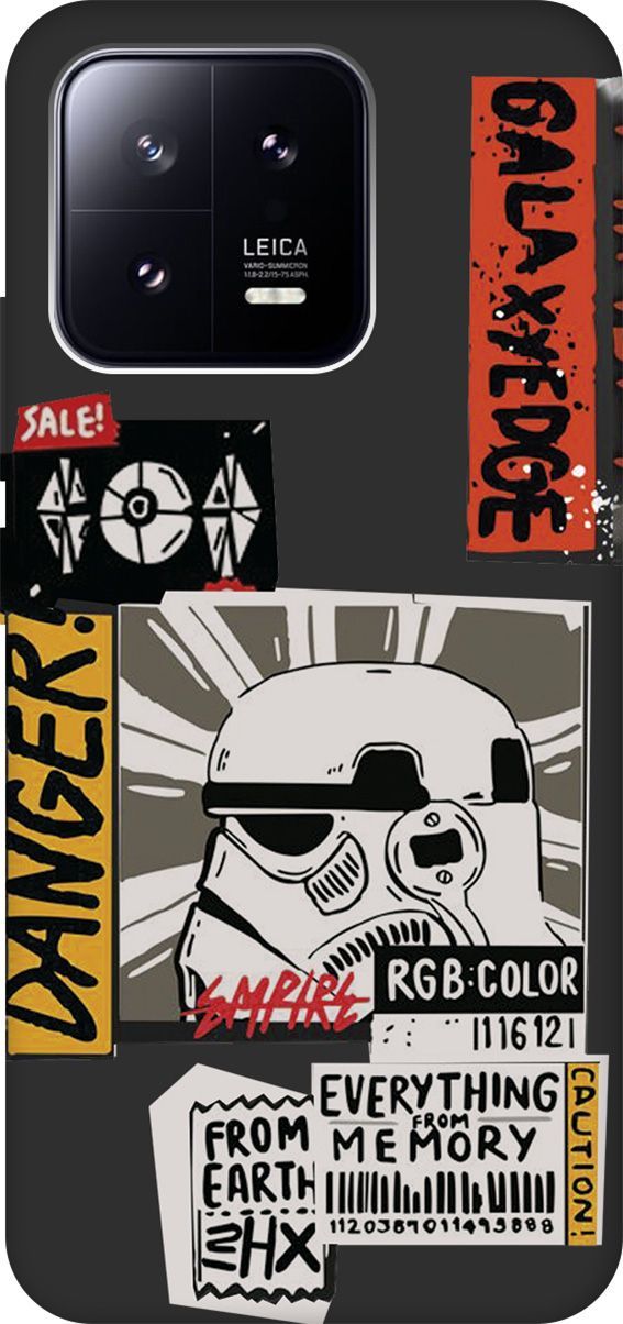 

Чехол на Xiaomi 13 с 3D принтом "Stormtrooper Stickers" черный, Черный;белый, 159021