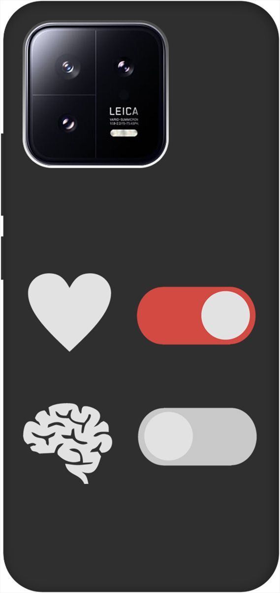 

Матовый Soft Touch Чехол на Xiaomi 13 с 3D принтом "Brain Off W" черный, Черный;белый, 159021