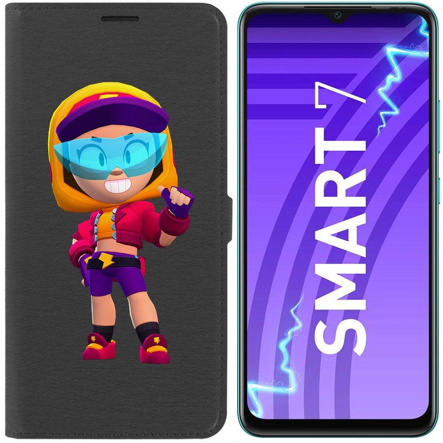 

Чехол-книжка Krutoff Eco Book для Infinix Smart 7 Brawl Stars-Стритстайл Макс (черный)