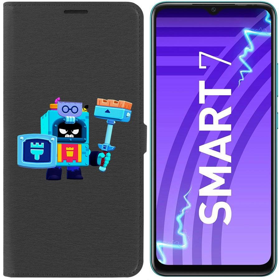 

Чехол-книжка Krutoff Eco Book для Infinix Smart 7 Brawl Stars-Эш (черный)