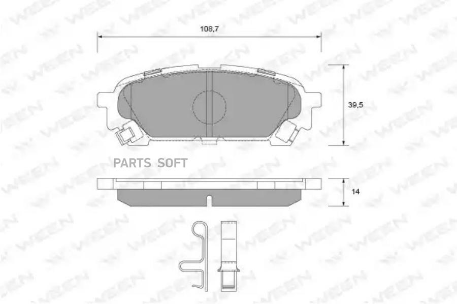 

Тормозные Колодки Дисковые Subaru Impreza (Gd, Gg) Ween 151-2357