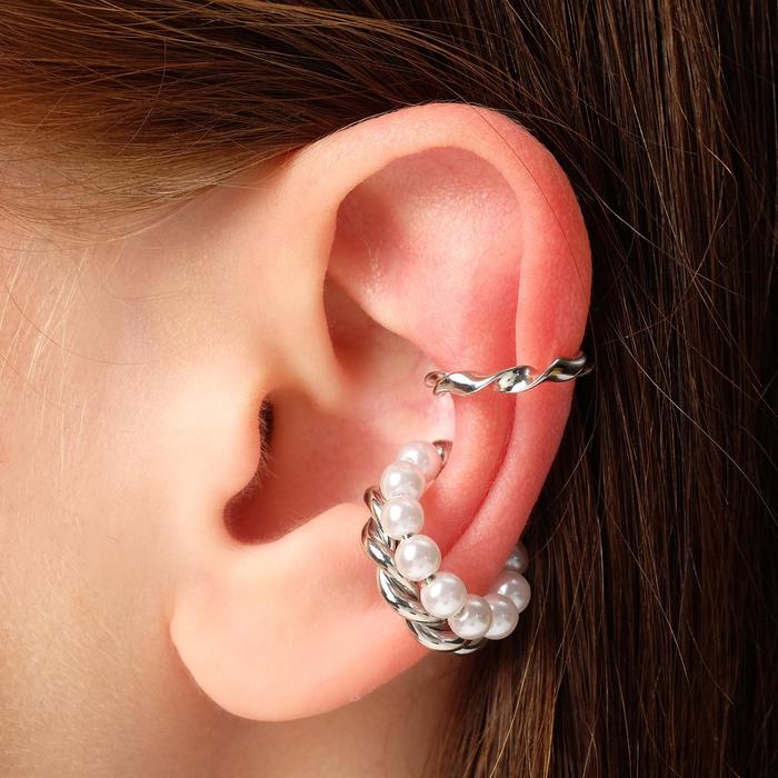 

Серьги каффы из бижутерного сплава Queen Fair 7120456, бусины
