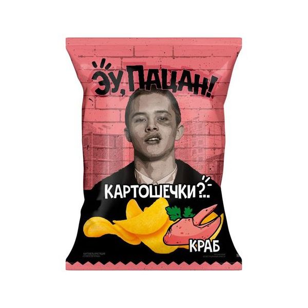 

Чипсы картофельные Эу, Пацан краб 50 г