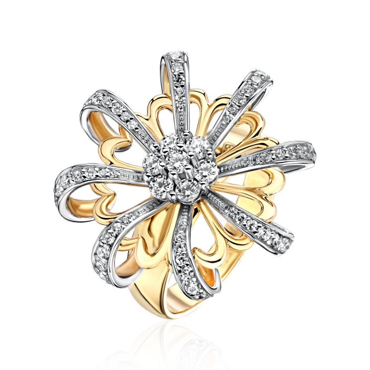 

Кольцо из серебра р. , Эстет 01К1514134РАЦ, фианит, 01К1514134РАЦ