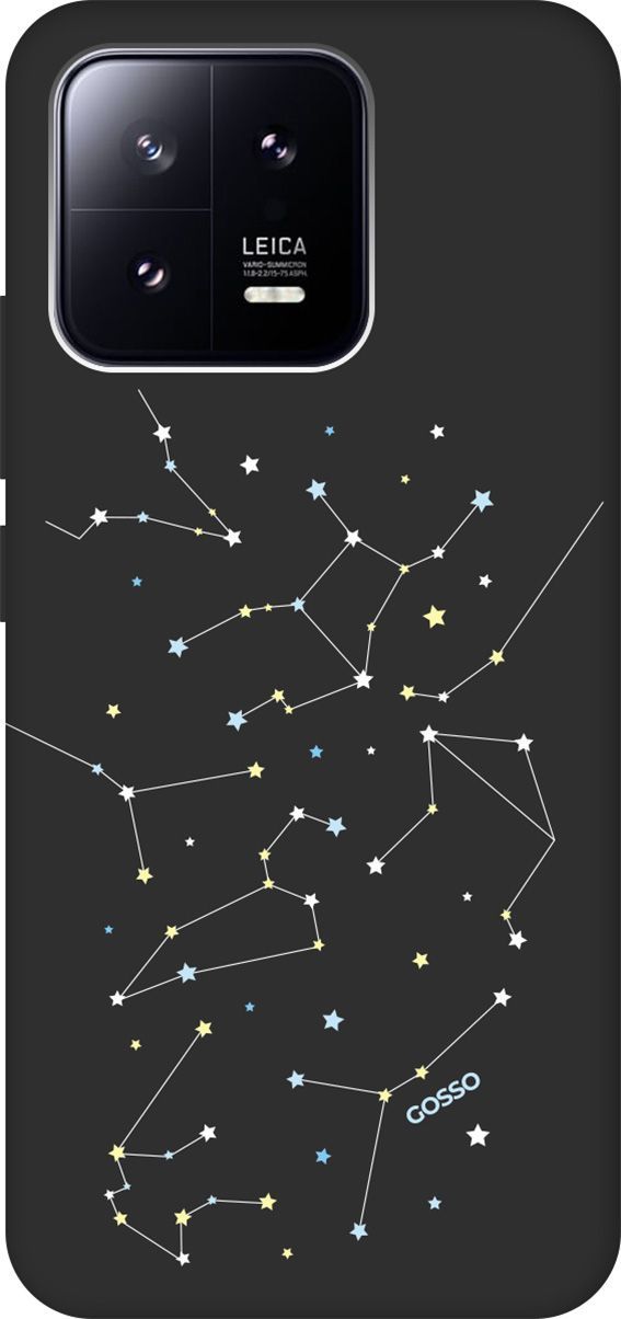 

Матовый Soft Touch Чехол на Xiaomi 13 с 3D принтом "Constellations" черный, Черный;белый, 159020
