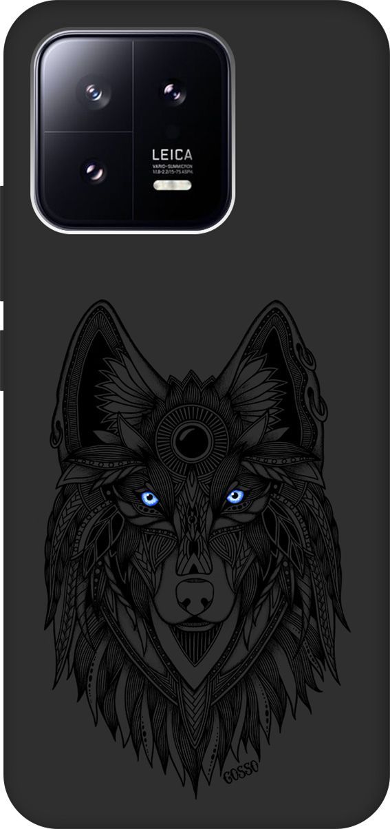 

Матовый Soft Touch Чехол на Xiaomi 13 с 3D принтом "Grand Wolf" черный, Черный;голубой, 159020